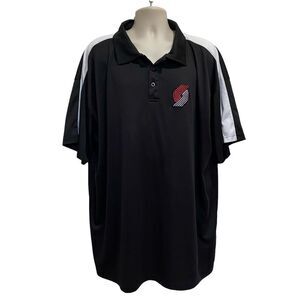 Majestic Portland Trailblazers Polo Shirt Men’s Black White Red Big & Tall 4XLT